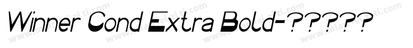 Winner Cond Extra Bold字体转换